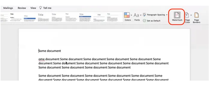 How to Remove Watermark in Word on Mac Step 2