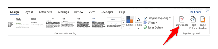 How to Remove Watermark in Word via Watermark Menu Step 2