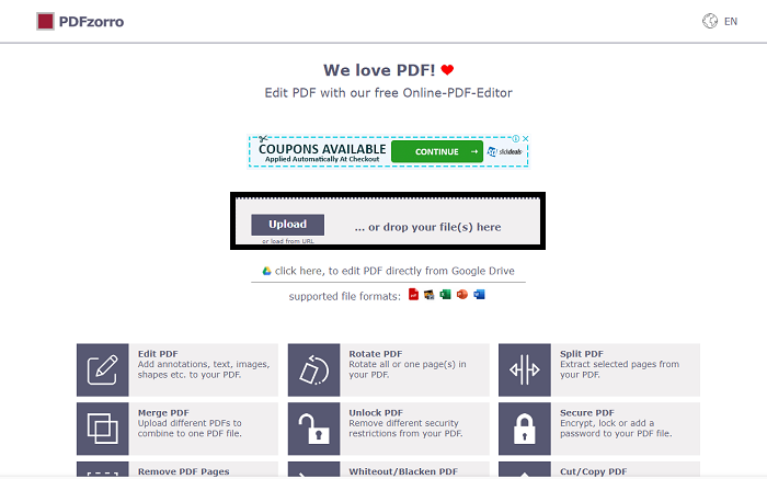 How to Remove Watermarks from PDF with PDF Zorro Step 1