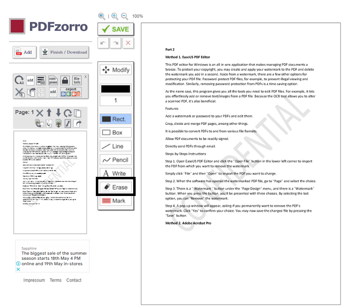 How to Remove Watermarks from PDF with PDF Zorro Step 4