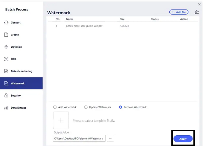 How to Remove Watermarks from PDF with PDFelement Step 2