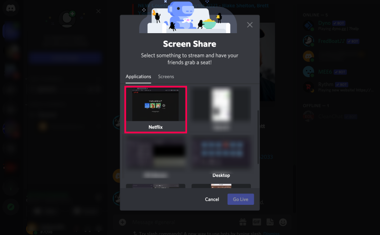how to stream netflix on discord