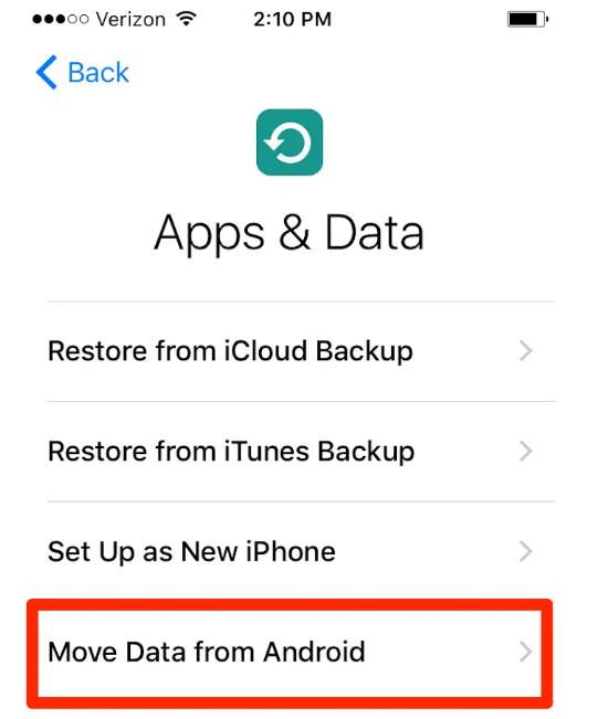 move data from android