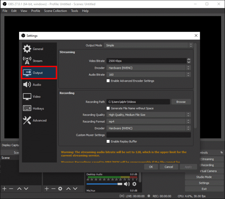 How to use OBS Studio screen recorder app for Linux Step 7