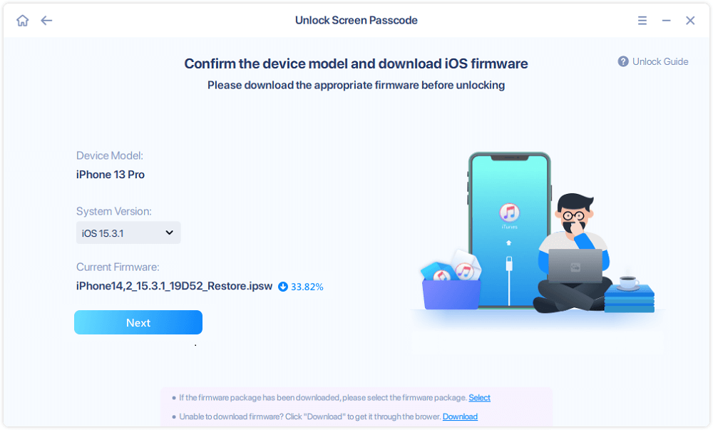 How to use the EaseUs MobiUnlock tool step 3