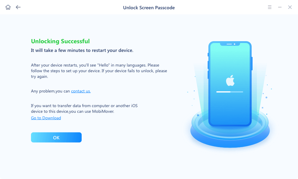 How to use the EaseUs MobiUnlock tool step 5