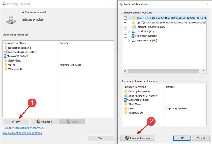 hit the modify button