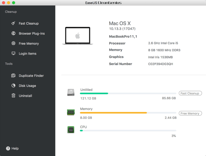 Install and Launch EaseUS CleanGenius on your Mac