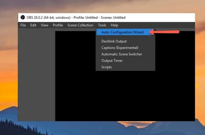 click on auto configuration wizard