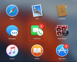 open facetime app on mac