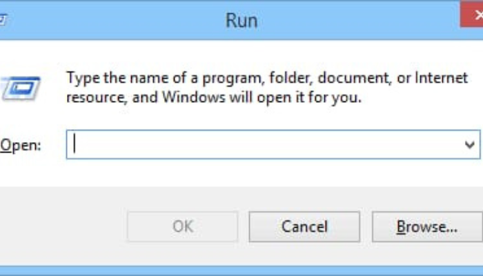 Open Run Dialog Box