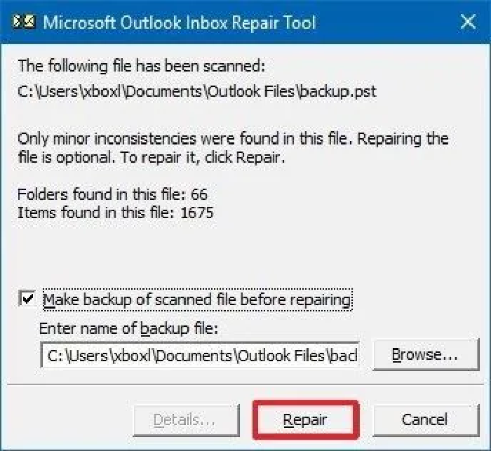 Outlook Not Responding Issue Solution 5 Method 2 Step 5