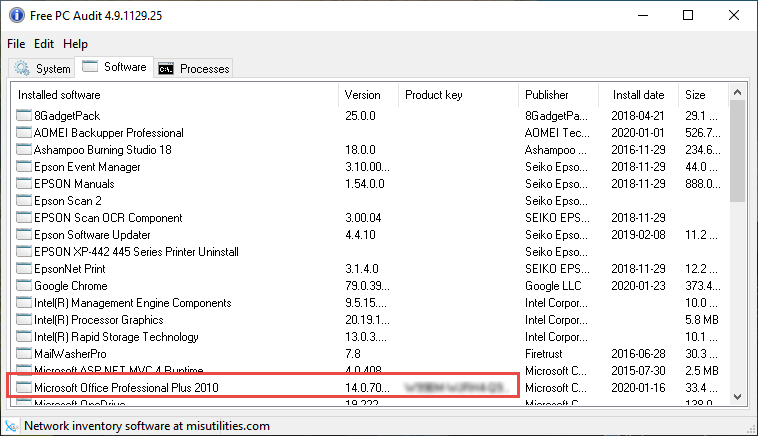 free pc audit interface