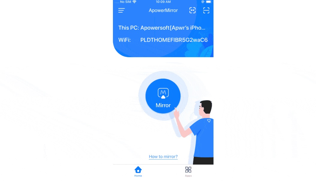 apowermirror detect phone