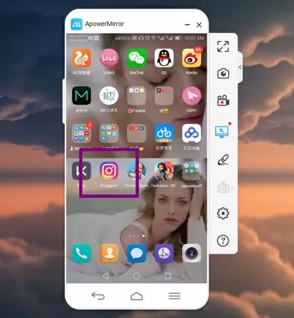 apowermirror launch instagram