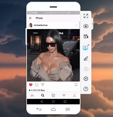 apowermirror post to instagram