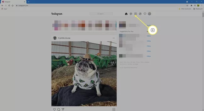 instagram web create new post