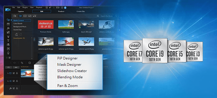 Main interface screen of PowerDirector 365 Video Converter