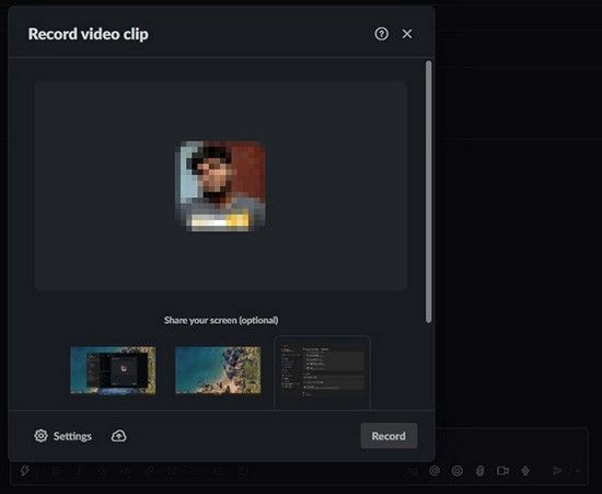 Record slack video calls on pc to record slack calls via in-built function step 4
