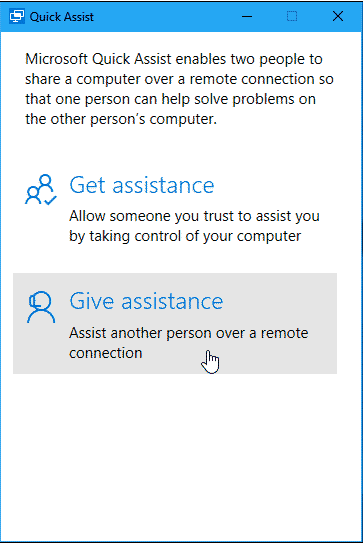 choose give assiitance 