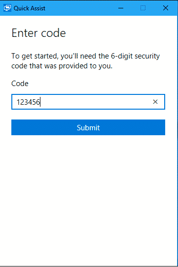 enter the security code