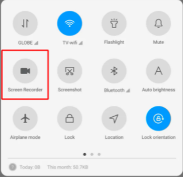 find screen recorder button