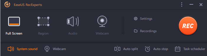 easeus recexperts interface