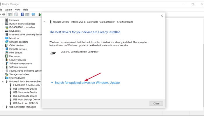 Search For Updated Drivers