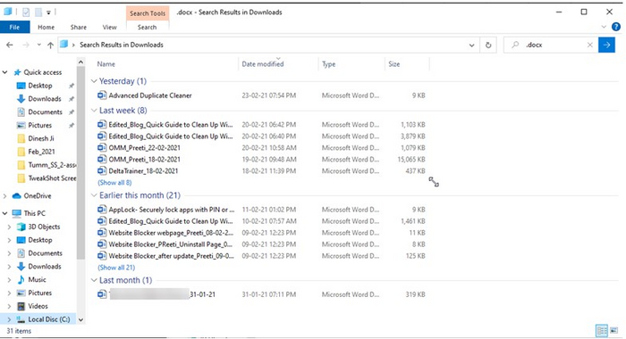 use search bar feature
