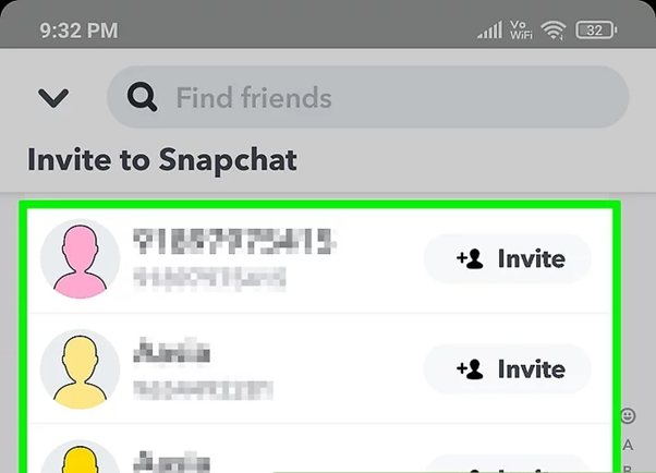 send invitations to synced contacts