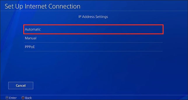set ip address settings as automatic