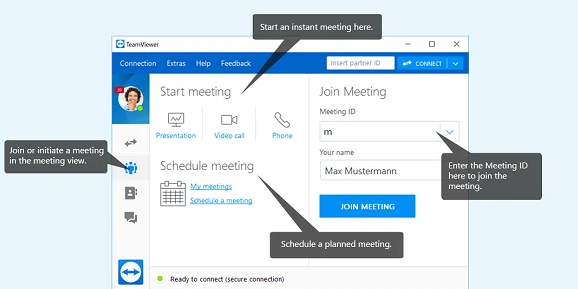 team viewer app interface