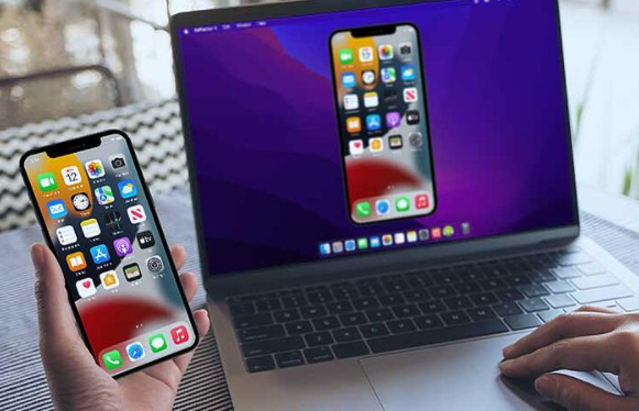 Start sharing iPhone screen with computer