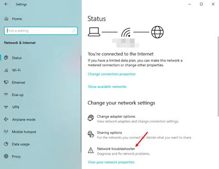 check network connectivity network troubleshooter