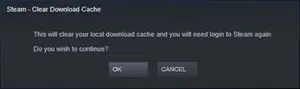 clear download cache confirm