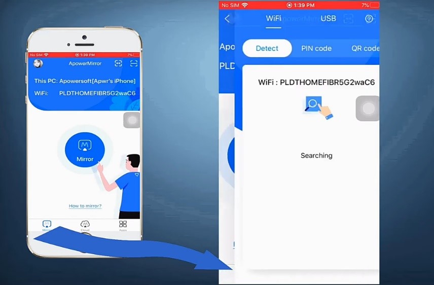 Stream music from iPhone to PC via WIFI step 2