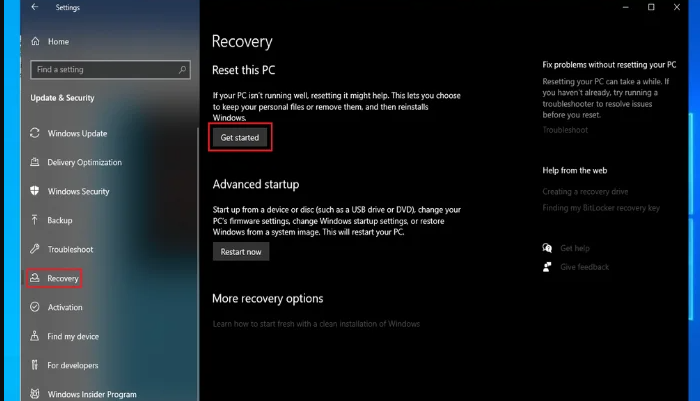 System Thread Exception Not Handled Reset System Step 3