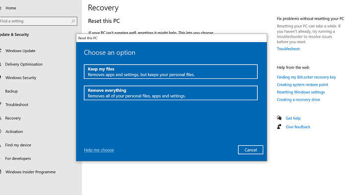 System Thread Exception Not Handled Reset System Step 4