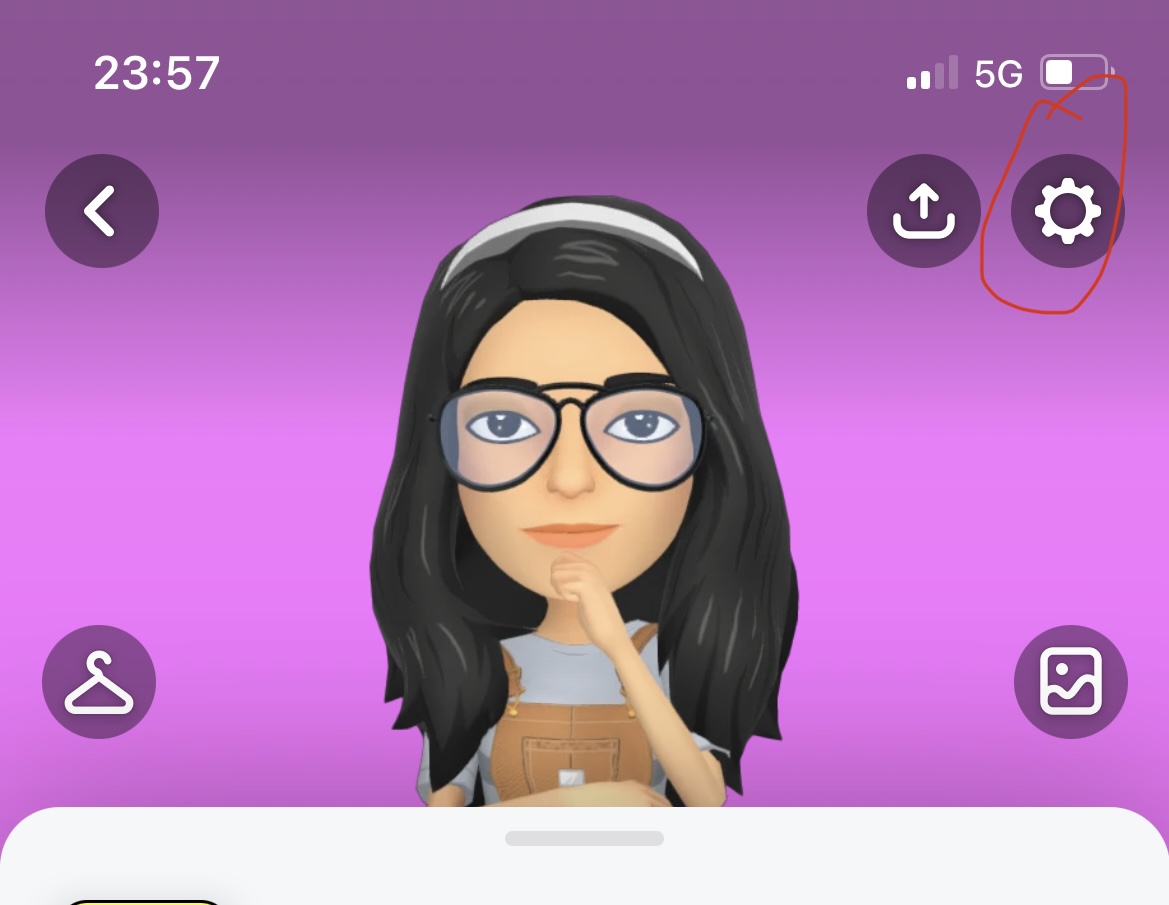 tap the setting icon