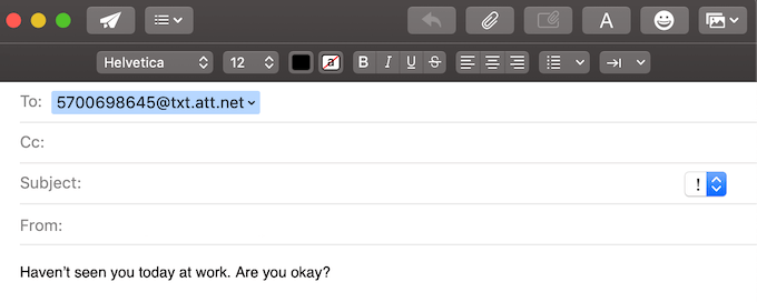 compose a test email