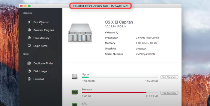 The Procedure Entry Point Not Be Located With System File With EaseUS CleanGenius Step 2