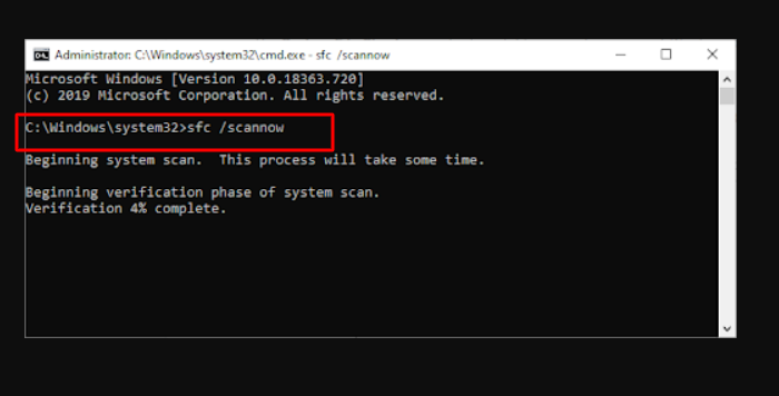 The Procedure Entry Point Not Be Located With System File Checker Step 4