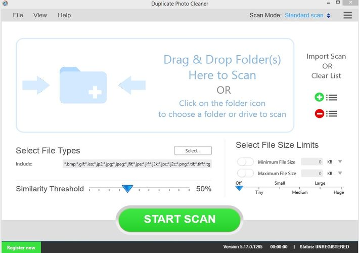duplicate photo cleaner interface