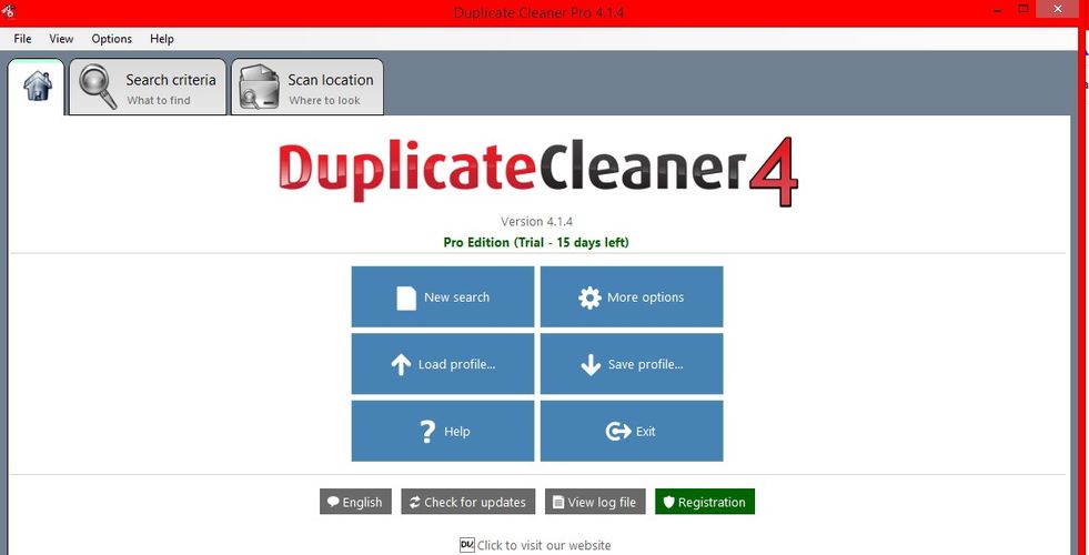 duplicate cleaner pro interface