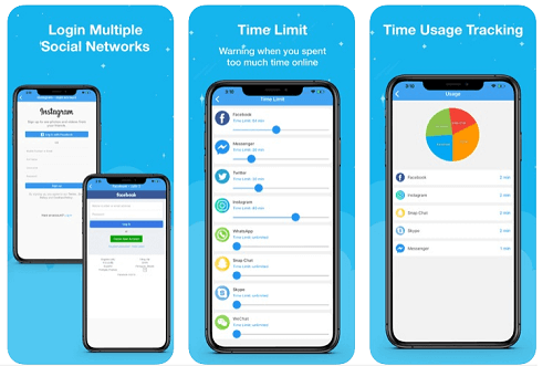 dual space social manager interface