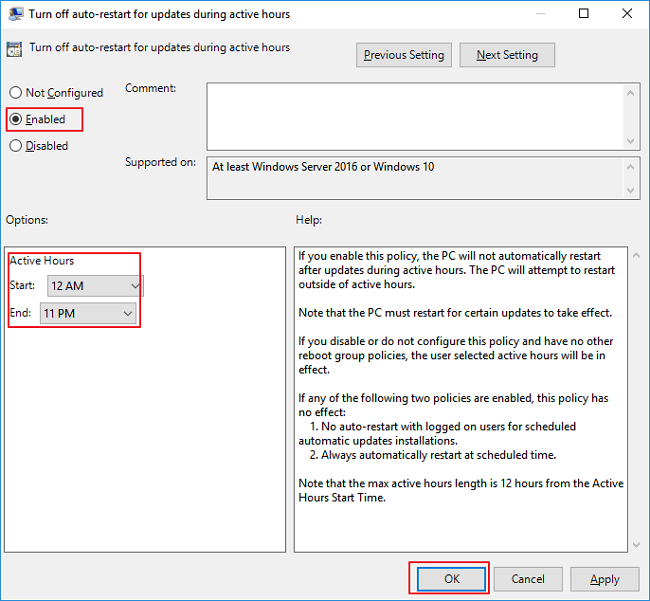 stop windows from restarting