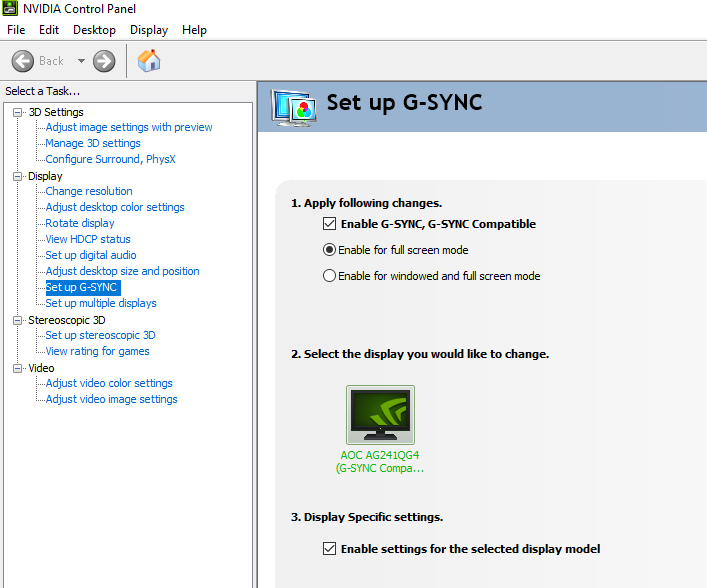 Turn off Nvidia G-Sync