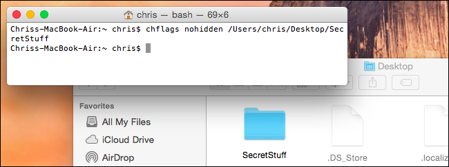 enter the path of your hidden folder