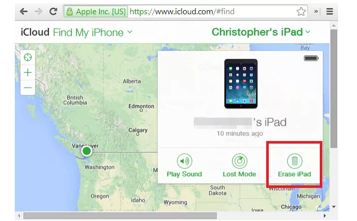 Unlock iPad Without Passcode Via iCloud Step 3