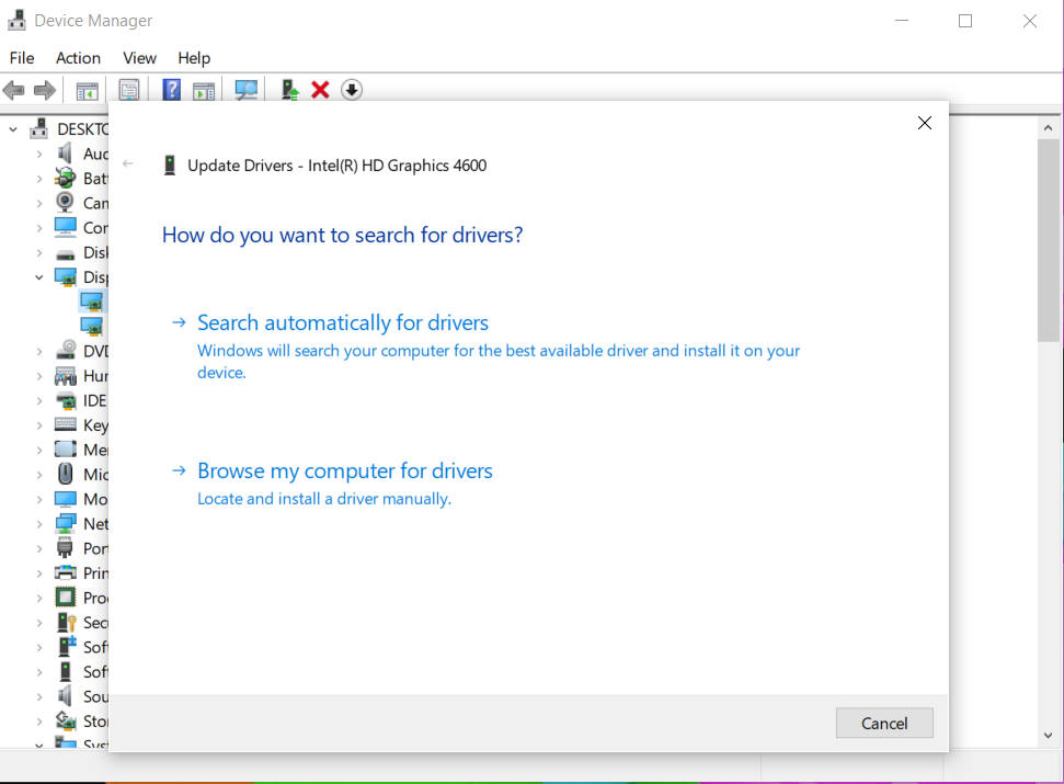 Update available graphics card drivers